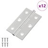 vidaXL Charni&egrave;re Uni 12 pcs Argent&eacute; 58 x 35 x 1 mm Acier