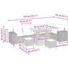 vidaXL Ensemble de canap&eacute; de jardin avec coussin 9 pcs Gris