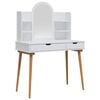 vidaXL Ensemble de Coiffeuse FAUSKE 4 pc Blanc 100 x 50 x 143 cm