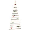 vidaXL Sapin de No&euml;l suspendu avec &eacute;toile sup&eacute;rieure 100 x 210 cm Branche naturelle