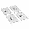vidaXL Couvercles de plateau 4 pcs GN 1/4 Acier inoxydable