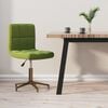 vidaXL Chaise pivotante de salle &agrave; manger Vert clair Velours