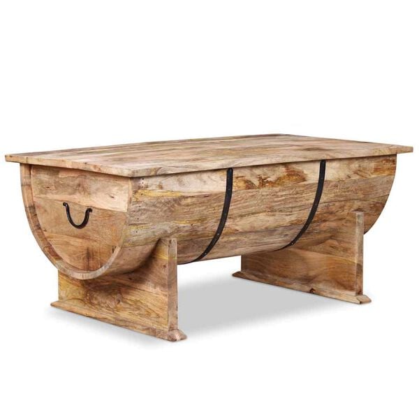vidaXL Table basse Bois de manguier massif 88x50x40 cm