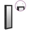 vidaXL Armoire &agrave; bijoux avec miroir murale noir 30x8,5x90 cm