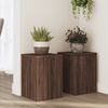 vidaXL Supports pour plantes 2 pcs ch&ecirc;ne marron bois d'ing&eacute;nierie