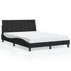 vidaXL Cadre de lit avec LED sans matelas Hanko noir 140x190 cm velours