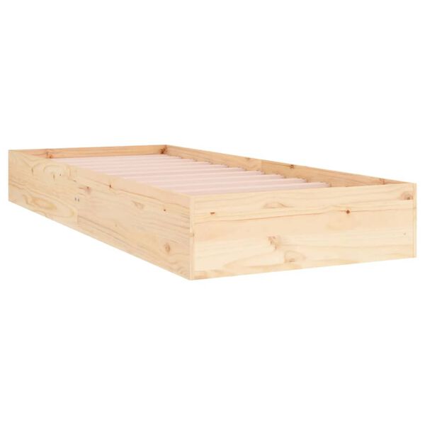 vidaXL Cadre de lit sans matelas bois massif 90x190 cm