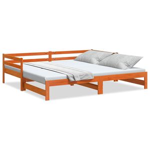 vidaXL Lit de jour et lit gigogne sans matelas 90x190 cm bois massif