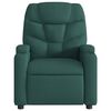 vidaXL Fauteuil inclinable de massage vert fonc&eacute; tissu
