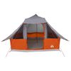 vidaXL Tente Tipi avec toit Gris et orange 358 x 296 x 258 cm taffetas