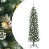 vidaXL Arbre de No&euml;l artificiel slim Vert et blanc 180 cm