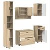 vidaXL Ensemble de mobilier de salle de bain 5 pcs Ch&ecirc;ne Sonoma