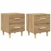 vidaXL Armoire de lit 2 pcs Ch&ecirc;ne artisanal 40 x 35 x 47.5cm