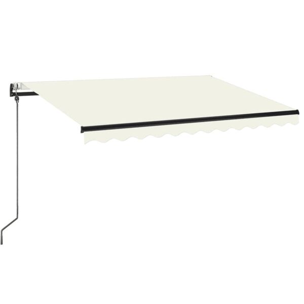 vidaXL Auvent rétractable automatique 350x250 cm Crème