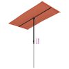 vidaXL Parasol de jardin avec m&acirc;t en aluminium 180x110 cm Terre cuite