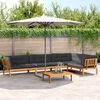 vidaXL Salon palette de jardin avec coussins 5pcs bois d'acacia massif