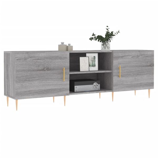 vidaXL Meuble TV sonoma gris 150x30x50 cm bois d'ing&eacute;nierie
