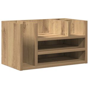 vidaXL Organiseur de bureau Ch&ecirc;ne noir 44,5 x 24 x 25 cm