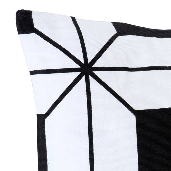 vidaXL Coussins imprimés lot de 2 Noir et blanc 40x40 cm Coton