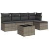 vidaXL Salon de jardin 6 pcs avec coussins gris r&eacute;sine tress&eacute;e
