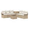 vidaXL Ensemble de Canap&eacute;s 8 pc Beige et blanc cr&egrave;me