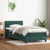 vidaXL Sommier &agrave; lattes de lit et matelas vert fonc&eacute; 80x210 cm velours