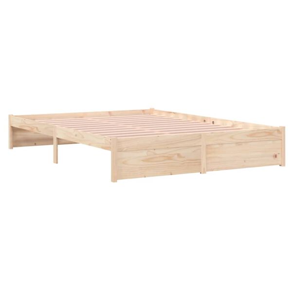 vidaXL Cadre de lit sans matelas bois massif 160x200 cm