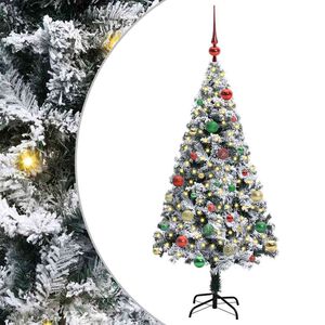 vidaXL Sapin de No&euml;l artificiel Blanc 150 cm PVC, Acier et Plastique