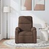 vidaXL Fauteuil inclinable de massage marron tissu microfibre