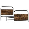 vidaXL Cadre de lit sans matelas 90x190cm ch&ecirc;ne fum&eacute; bois d'ing&eacute;nierie
