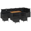 vidaXL Ensemble de canap&eacute; de jardin 10 pc Noir polyrotin