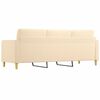 vidaXL Canap&eacute; &agrave; 3 places Cr&egrave;me 210 cm Tissu