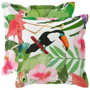 vidaXL Housse de coussin 2 pc HOUTEN Multicolore 30 x 30 cm Polyester