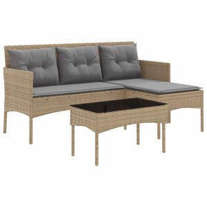 vidaXL Ensemble de canap&eacute; de jardin 2 pc polyrotin