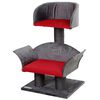 Kerbl Arbre &agrave; chats Lounge Deluxe Gris et rouge 81548