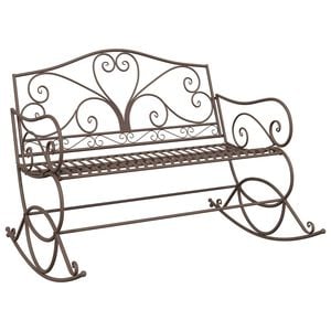 vidaXL Banc de jardin Marron ancien Acier