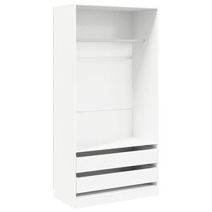 vidaXL Garde-robe Blanc 100x50x200 cm Bois d'ing&eacute;nierie