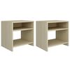vidaXL Tables de chevet 2pcs Ch&ecirc;ne sonoma 40x30x40cm Bois d'ing&eacute;nierie