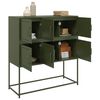 vidaXL Buffet vert olive 100,5x39x107 cm acier