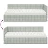 vidaXL Cadre de lit d'angle avec matelas 2 pcs Gris clair Velours