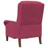 vidaXL fauteuil Rouge bordeaux 76 x 94 x 102 cm Velours