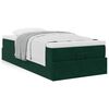 vidaXL Cadre de lit ottoman avec matelas vert fonc&eacute; 80x200 cm velours