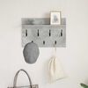 vidaXL Porte-manteau mural avec &eacute;tag&egrave;re Gris b&eacute;ton 60 x 40 x 12 cm
