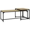 vidaXL Tables basses 2 pcs Ch&ecirc;ne sonoma Bois d'ing&eacute;nierie