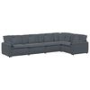 vidaXL Canap&eacute; modulaire avec coussins en velours gris fonc&eacute;