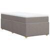 vidaXL Sommier &agrave; lattes de lit avec matelas Taupe 80x200 cm Tissu
