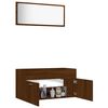 vidaXL Ensemble de meubles de salle de bain 2 pcs Ch&ecirc;ne marron
