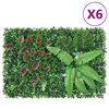 vidaXL Cl&ocirc;ture &agrave; plantes artificielles 6 pcs vert 40x60 cm