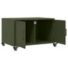 vidaXL Table basse vert olive 68x50x43,5 cm acier