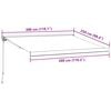 vidaXL Auvent r&eacute;tractable anthracite/blanc 3x2,5 m tissu et aluminium